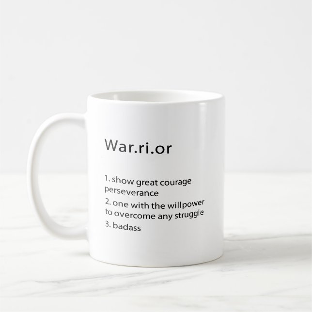 Caneca De Café Guerreiro, Presente Personalizado para Guerreiro,  (Esquerda)