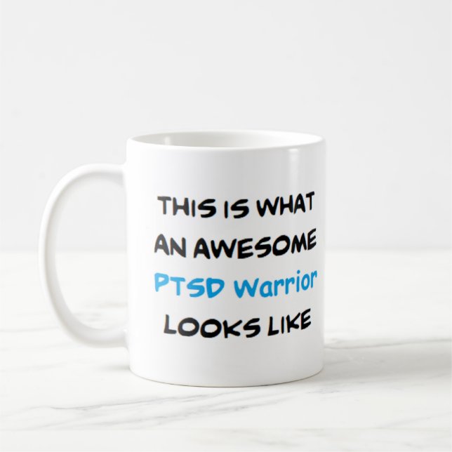 Caneca De Café guerreiro ptsd, incrível (Esquerda)