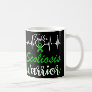Caneca De Café Guerreiro Scoliose Batimento Cardíaco Luta Fita Fi