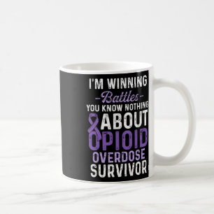 Caneca De Café Guerreiro Sobrevivente Consciente de Sobredose de 