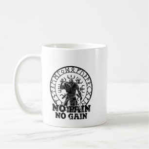 Caneca De Café Guerreiro Viking Sem Dor Sem Ganho