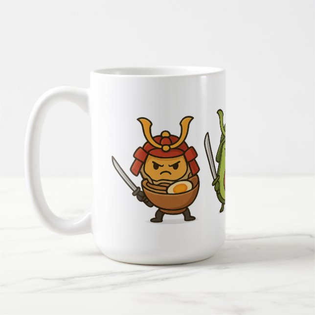 Caneca De Café Guerreiros da Comida Samurai (Esquerda)