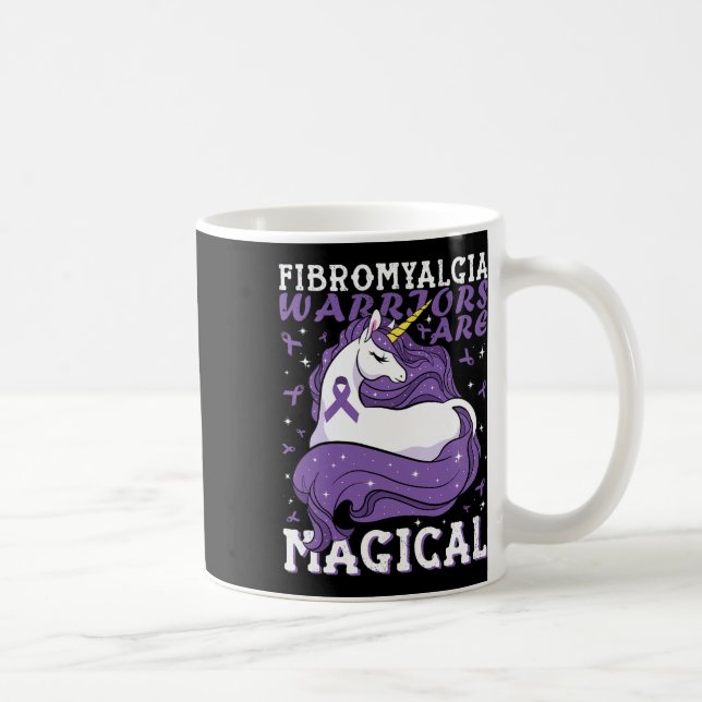 Caneca De Café Guerreiros de Fibromialgia são Amantes de Unicórni (Direita)