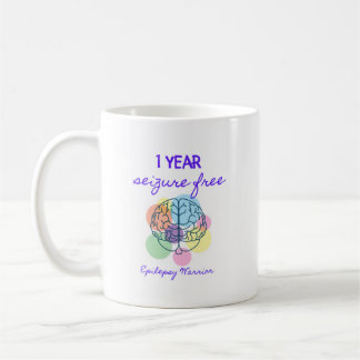 Caneca De Café Guerrerro da Epilepsia Livre de Crise por Um Ano
