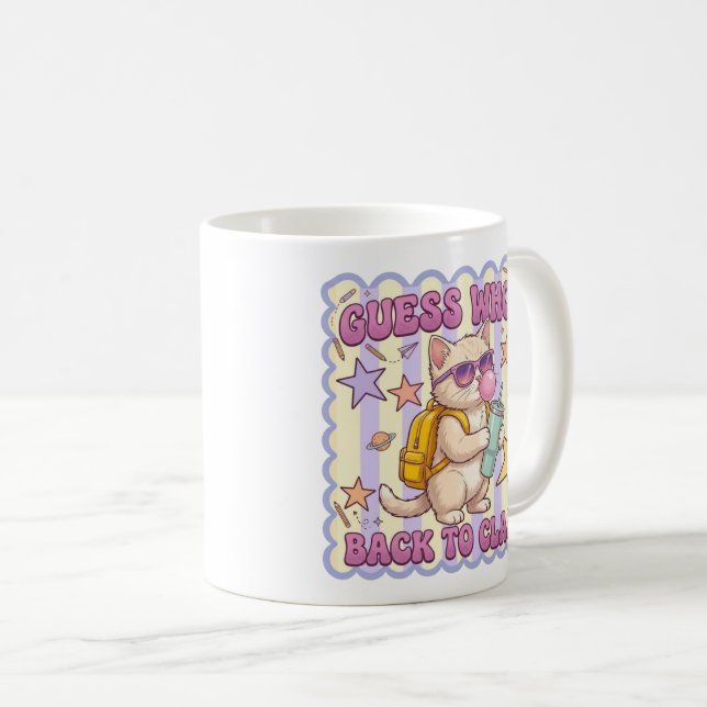 Caneca De Café Guess Who's Back Cat Mugs (Frente Esquerda)