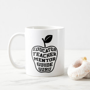 Caneca De Café Guia de Mentor do Professor Educador Guru