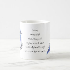Caneca De Café Guia de Natureza Inspiradora Azul de Totem Animal