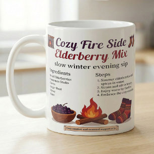 Caneca De Café Guia de Receita de Bebida Quente de Inverno Aconch