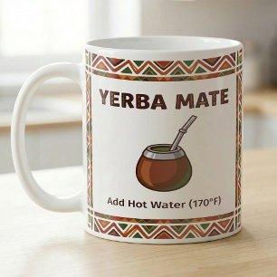 Caneca De Café Guia de Receita de Chá de Yerba Mate 170°F