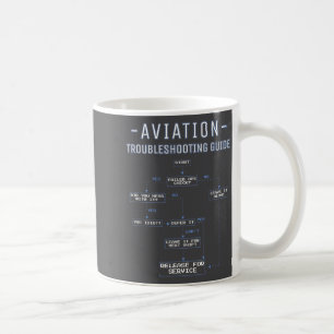 Caneca De Café Guia de Solução de Problemas de Aviação - Air Mech