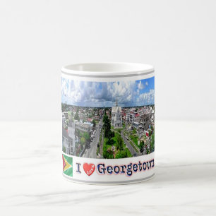 Caneca De Café Guiana - Georgetown - I Love -