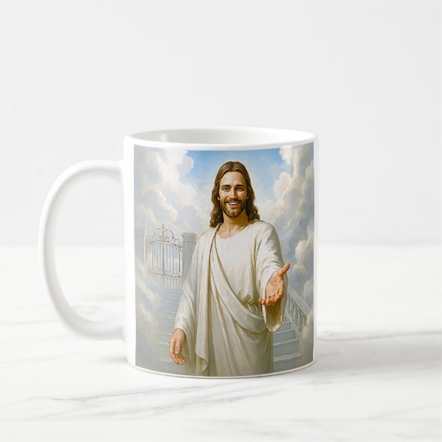 Caneca De Café Guiando Jesus Luz (Esquerda)