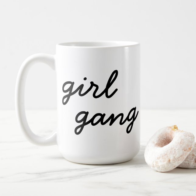 Caneca De Café guião feminina moderna e fofa de gangue (Com Donut)