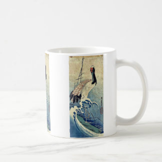 Caneca De Café Guindaste nas ondas por Ando, Hiroshige Uiyoe.