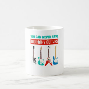 Caneca De Café Guitar Lover   Você Nunca Pode Ter Muitas Guitarra