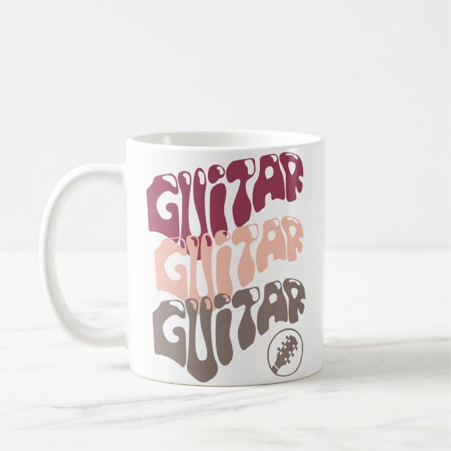 Caneca De Café Guitar Playing Band Musician Live Music (Esquerda)
