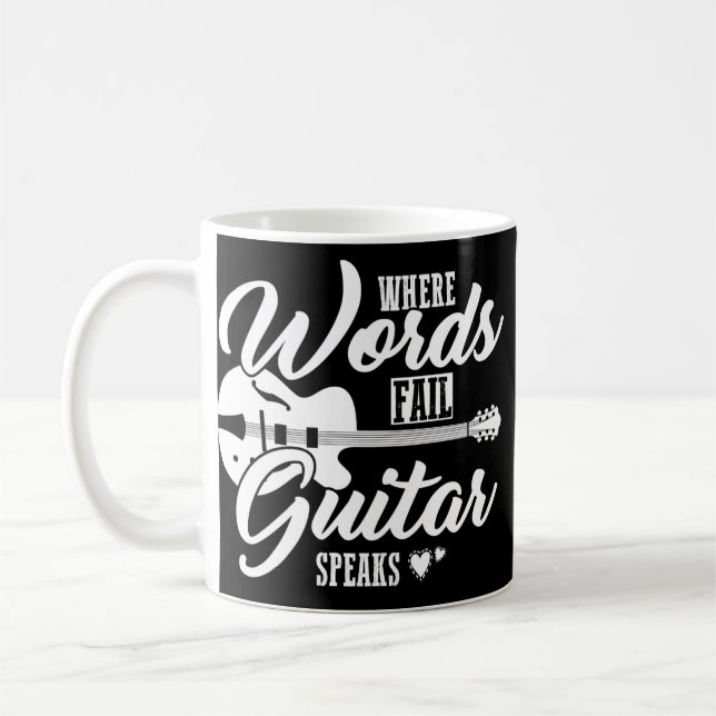Caneca De Café Guitarist gift guitar saying nice  (Esquerda)
