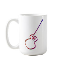 Guitarra abstrato - Arte de Linha Minimalista