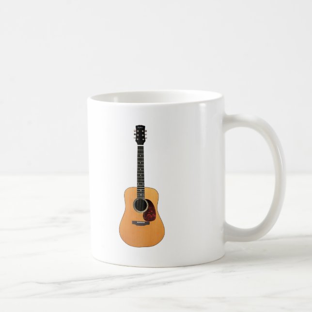 Caneca De Café Guitarra acústica vertical (Direita)
