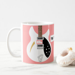 Caneca De Café Guitarra do pop art da modificação