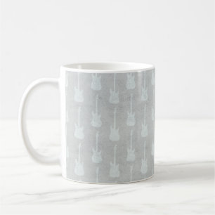Caneca De Café Guitarra Elétrica Clássica Grungy com bolinhas bra
