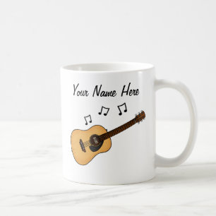 Caneca De Café Guitarra Personalizada Mug Guitarista Presente Acú