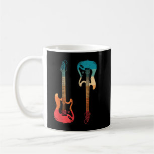 Caneca De Café Guitarra Retro Guitarrista Baixo Elétrico Rock M