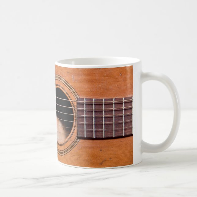 Caneca De Café Guitarra rústica (Direita)