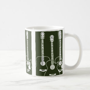Caneca De Café guitarras acústicas verdes