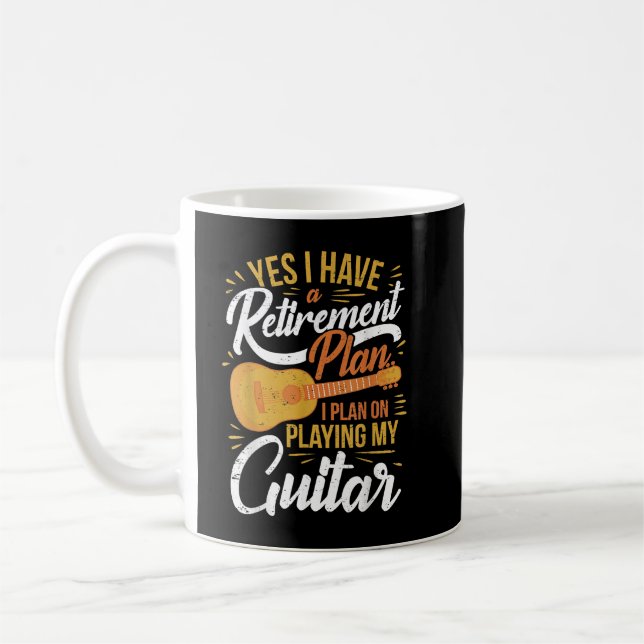 Caneca De Café Guitarrista aposentado do tocador de violão (Esquerda)