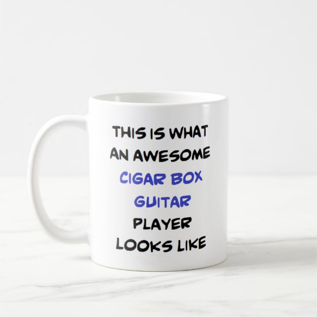 Caneca De Café guitarrista da caixa de charutos, incrível (Esquerda)