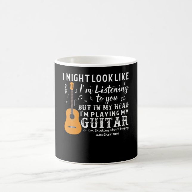 Caneca De Café Guitarrista Jogador de Violão Elétrico Engraçado I (Centro)