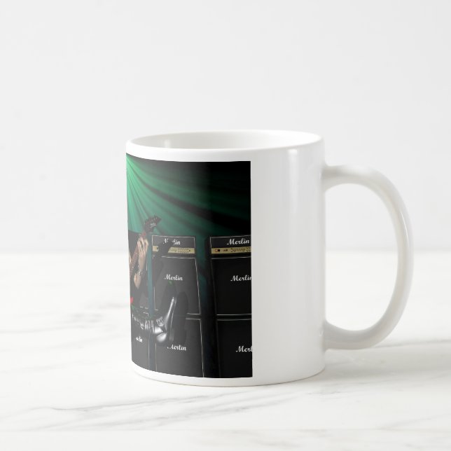 Caneca De Café Guitarrista na Bomba de Voo (Direita)