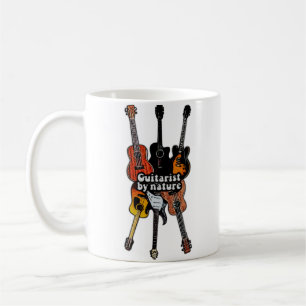 Caneca De Café Guitarrista por natureza.retro vintage guitarras c