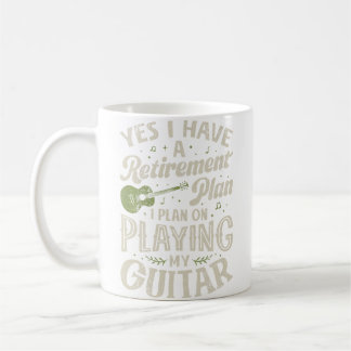 Caneca De Café Guitarristas Têm Um Plano De Aposentadoria Tocando