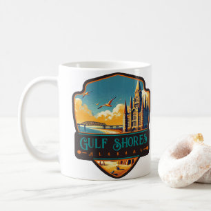 Caneca De Café Gulf Shores, Alabama Antigo