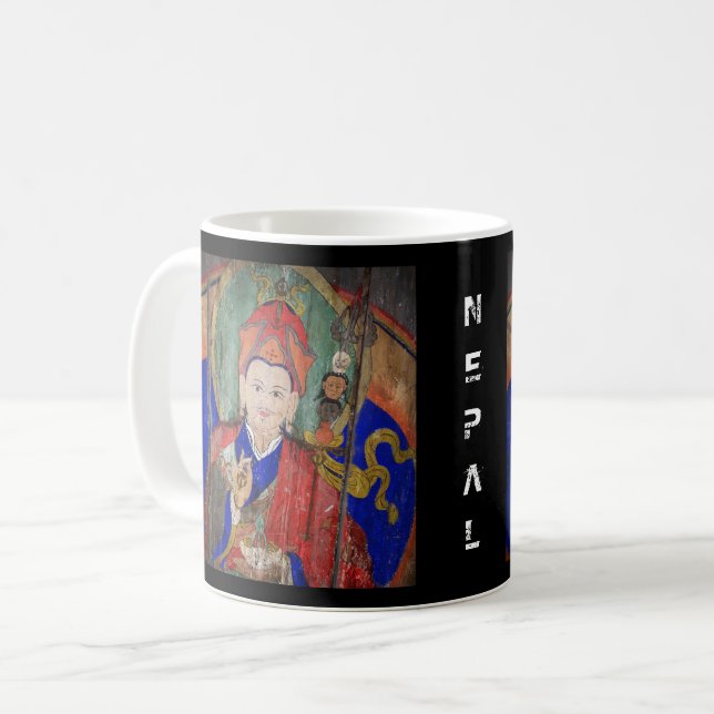 Caneca De Café Guru Rinpoche, Padmasambhava Buddha - Himalayas (Frente Esquerda)