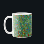 Caneca De Café Gustav Klimt - Campo Poppy<br><div class="desc">Poppy Field / Field of Poppies - Gustav Klimt, Oil on Canvas, 1907</div>