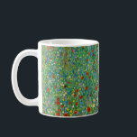 Caneca De Café Gustav Klimt - Campo Poppy<br><div class="desc">Poppy Field / Field of Poppies - Gustav Klimt,  Oil on Canvas,  1907</div>