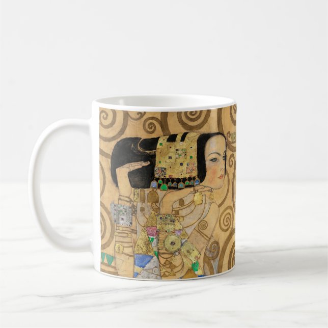 Caneca De Café Gustav Klimt - Expectativa, Frieze Stoclet (Esquerda)