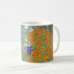 Caneca De Café Gustav Klimt Flower Garden Cottage Nature<br><div class="desc">Uma bela pintura de jardim - esta é uma pintura clássica de Gustav Klimt,  chamada Jardim de Algodão,  ou Jardim Bauergarten,  1907,  que é um close up de um jardim floral,  uma pintura floral colorida.</div>
