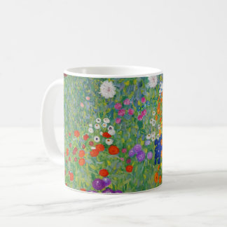 Caneca De Café Gustav Klimt Flower Garden Vintage Art Nouveau