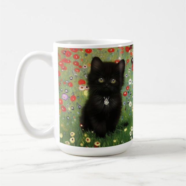 Caneca De Café Gustav Klimt Kitten (Esquerda)