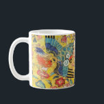 Caneca De Café Gustav Klimt Lady com ventilador<br><div class="desc">Gustav Klimt Lady com ventilador</div>