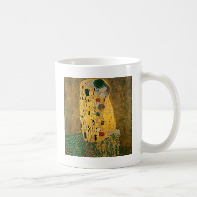 Caneca De Café Gustav Klimt // The Kiss // Der Kuss (Direita)