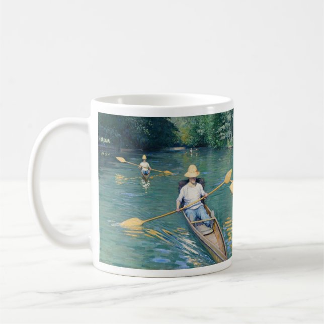 Caneca De Café Gustave Caillebotte - Barcos no Yerres (Esquerda)