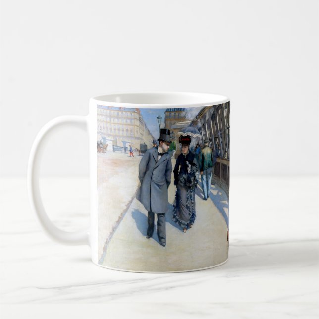 Caneca De Café Gustave Caillebotte - Le Pont de l'Europe (Esquerda)