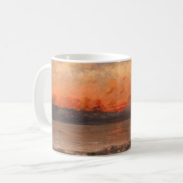 Caneca De Café Gustave Courbet - Pôr do sol (Frente Esquerda)
