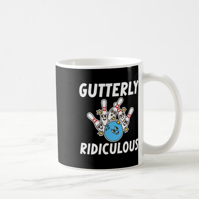 Caneca De Café Gutterly Ridiculous Funny Bowling Bowler  (Direita)