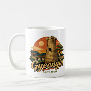 Caneca De Café Gyeongju Antiga Viagem pela Coreia do Sul Arte Mar